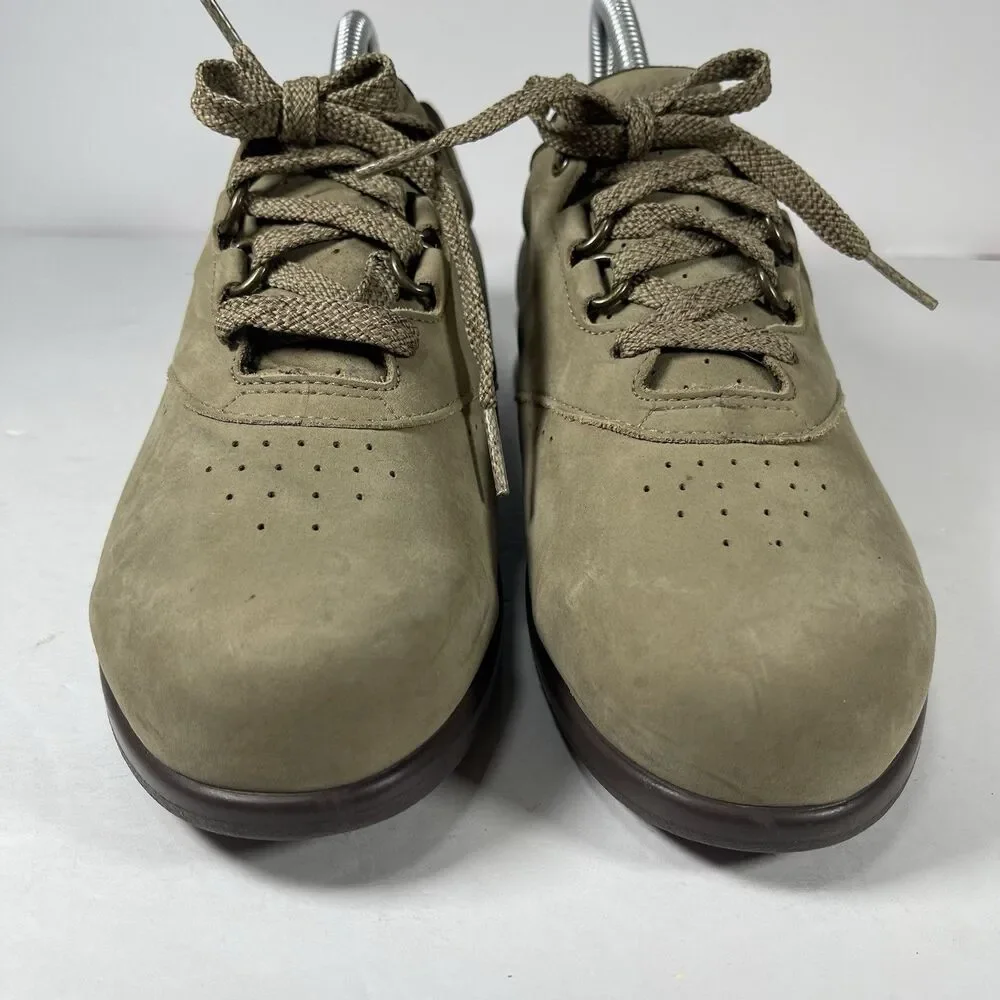 SAS Mephisto Free Time Women's Shoes Size 8 M Taupe Nubuck Leather Walking